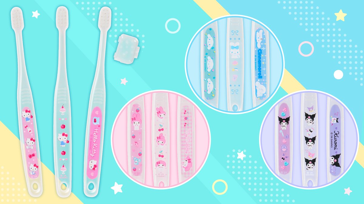 sanrio_oshikatu's tweet photo. ＼⚠️新商品【予告】📣🆕／
サンリオより新作アイテムが8/5(水)～発売開始🥹🩷
歯ブラシホルダーとキッズ用の歯ブラシ3本セットのラインナップ🪥
歯ブラシ抱えてるのめちゃくちゃかわいい🥹🩷
洗面所の鏡などに吸盤で取り付けて浮かせることができるみたいだね🥹
こちらは金額などは不明なので、気になる人は発売日当日にチェックしてみてね🙆‍♀️

🔻詳細・購入はサンリオ公式オンラインショップ(楽天)にて
https://t.co/IXu300zwPl
⚠️オンライン発売日は8/5(水)10時～だよ！

📅発売日：8/5(水)
※一部（九州各県・広島県・山口県・香川県・愛媛県・沖縄県）のサンリオ直営店・百貨店のサンリオコーナーは翌日発売です。
🛒取り扱い店舗
サンリオ直営店・百貨店のサンリオコーナー・サンリオオンラインショップほか

🔻詳細はサンリオ公式サイトにて
https://t.co/KI9LCAtvNp

#サンリオキャラクターズ #歯ブラシホルダー #pr