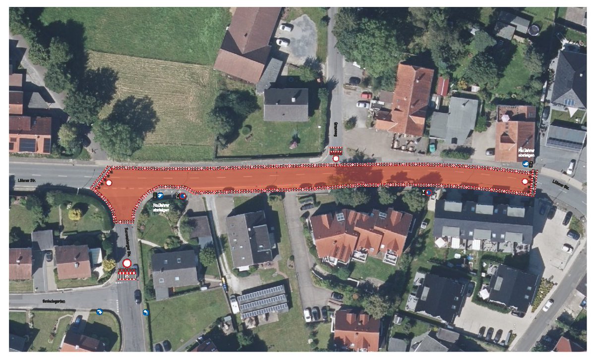 SWHerford's tweet photo. Am 3. August 2026 wird die Ravensberger Straße im Bereich der Einmündung zur Löhner Straße wegen der Bauarbeiten zur Erneuerung der Hauptwasserleitung bis zum 10. August vollständig gesperrt. Eine Umleitung ist eingerichtet. Vielen Dank für Ihr Verständnis. https://t.co/g3JQ1dyxEO