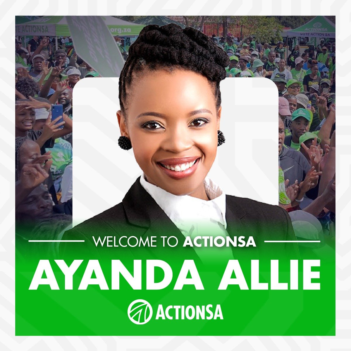 HermanMashaba's tweet photo. 🚨 ACTIONSA IS SHIFTING GEARS. 

The road to the 2026 Local Government Elections has entered a new phase.

Today, we proudly welcome Ayanda Allie as our 2026 Election Campaign Ambassador for Issue Driving in Gauteng. This high-profile addition strengthens our election campaign as we intensify our ground operation, elevate the issues that matter most to residents, and build unstoppable momentum towards victory.

#letsfixGauteng