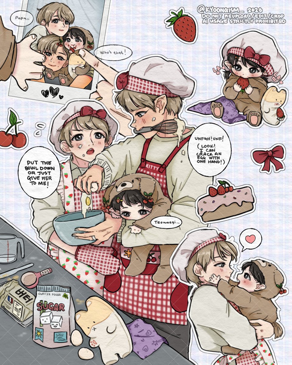 kyoongism_'s tweet photo. dads in the kitchen 🍒🍓🎀🍰
#chanbaek
 
(epilogue in the reply!) https://t.co/bqcqa5e3B5
