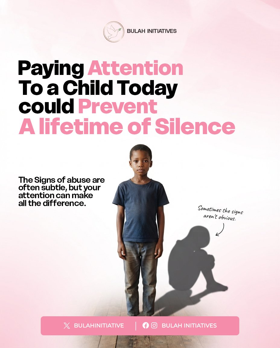 bulah_ini's tweet photo. Sexual assault thrives in the silence of a child.

Pay attention. Notice the changes. Create a safe space for them to speak.

Sometimes, silence is a cry for help. https://t.co/AhkykX16vc