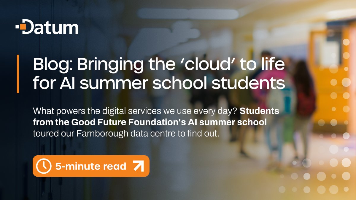 datumdc's tweet photo. We enjoyed welcoming @goodfuture_fdn AI summer school students for a behind-the-scenes look at our Farnborough campus and the data centre infrastructure powering our digital world: ➡️➡️https://t.co/o21OEL4ICD

#DataCentres #DigitalInfrastructure #AI #Colocation https://t.co/QcEaCNTkrS