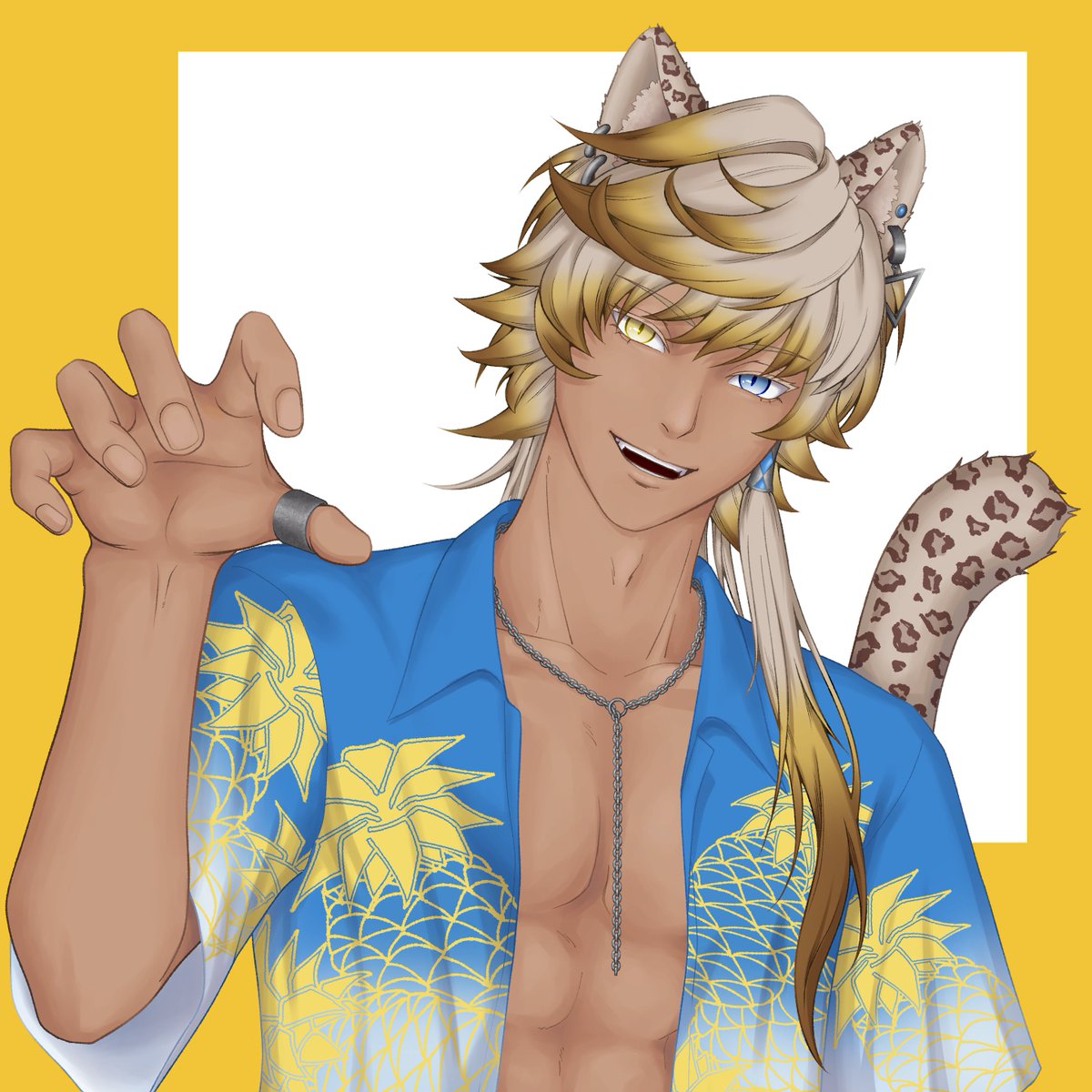 Nag_ToY_'s tweet photo. 手癖全開で描きました！😋

がぉっ🐆
#ティルグラーク美術館 https://t.co/XbdIPw2KE0