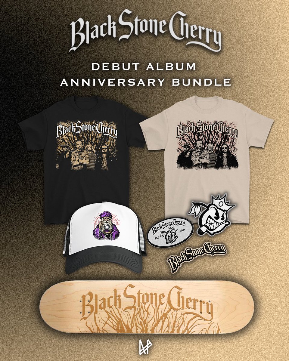 BlkStoneCherry's tweet photo. We’ve created some new merch for y’all and we’re so excited for you to finally be able to get your hands on it! Check out our new line to celebrate the 20th anniversary of our debut album. Available now!
https://t.co/DivdPqOsqB https://t.co/hUJcqFMZ5e
