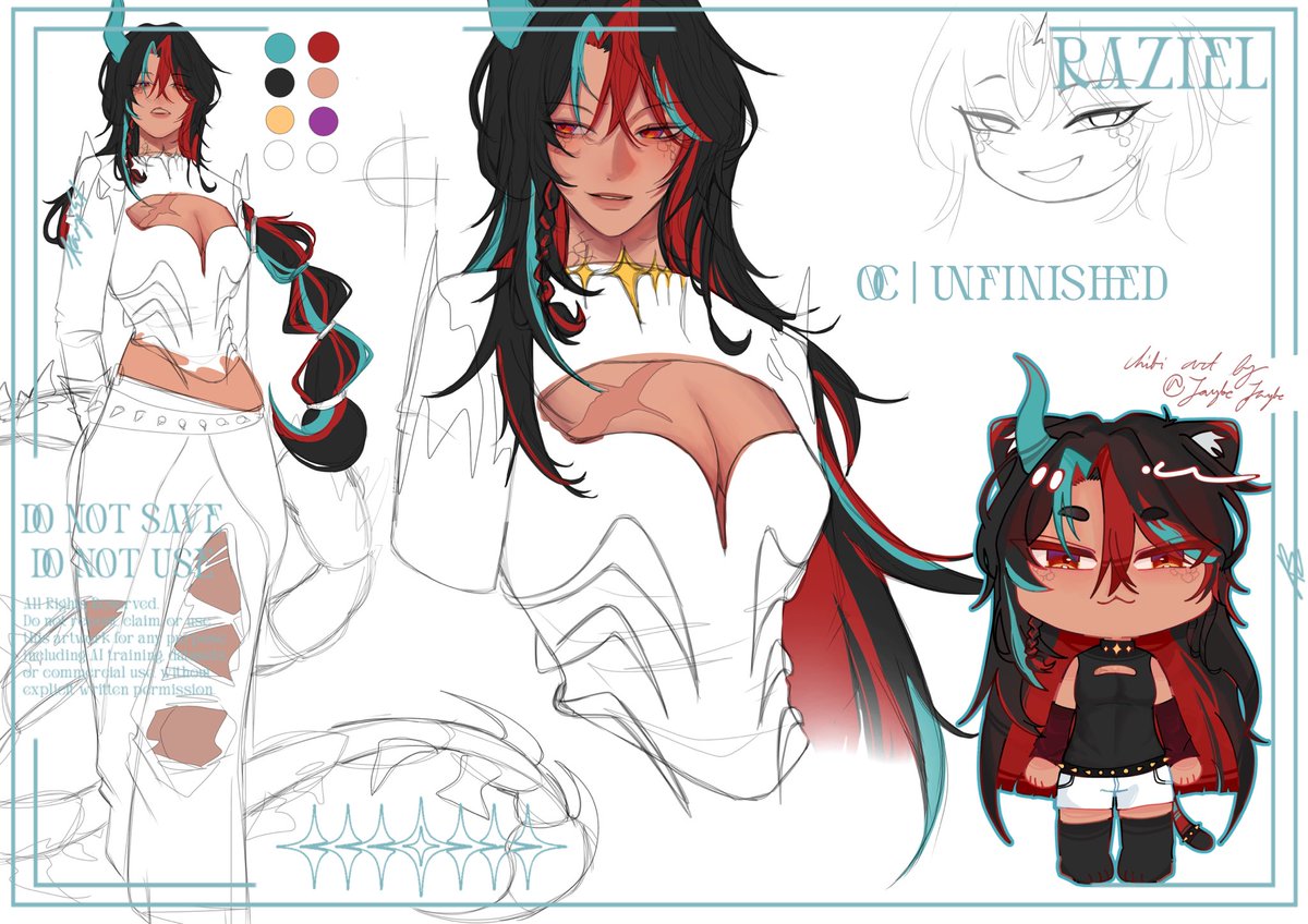 Antares_eI's tweet photo. @airenix03 Thanks for the chance, this is my oc! She’s unfinished though https://t.co/9N7KUqktD8