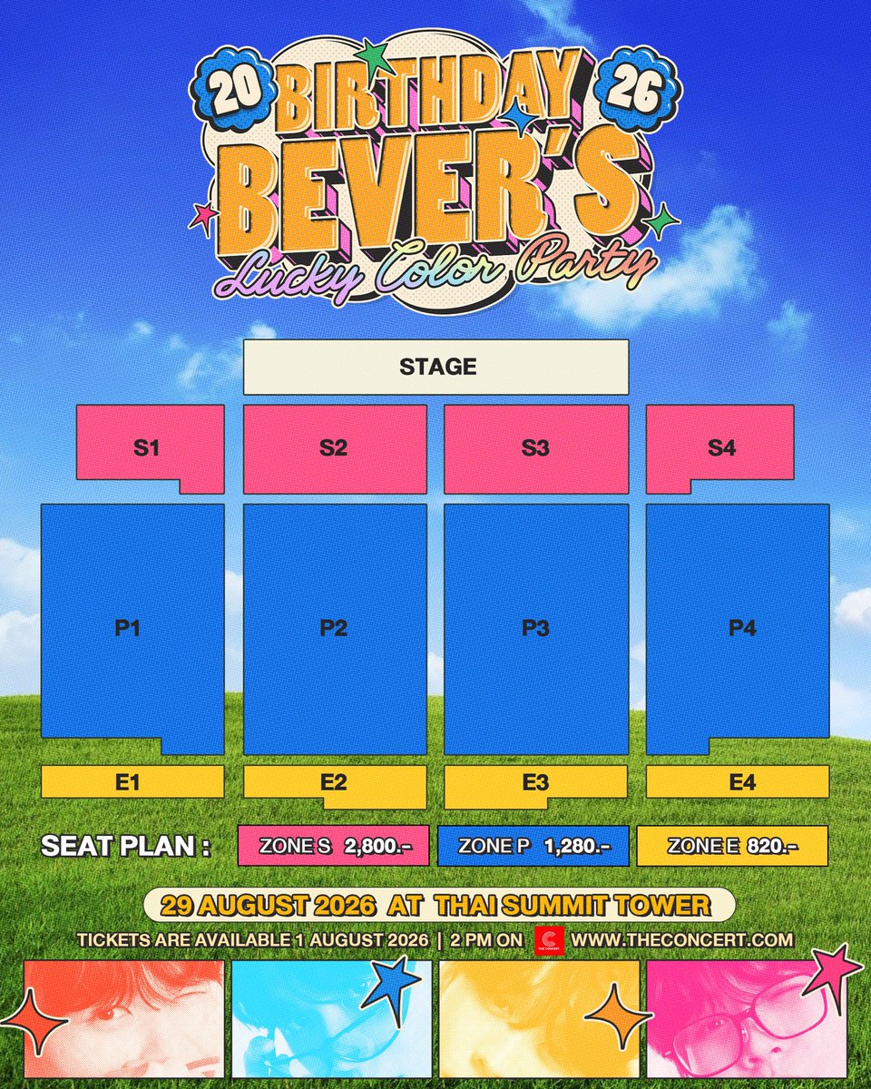 BBVERs_WORLD's tweet photo. พรุ่งนี้เรามีนัดกันนะคะทุกคน! เตรียมตัวให้พร้อม วอร์มนิ้วให้ดี แล้วมาตั้งตารอกดบัตรมาเจอกับบีเวอร์ได้ที่งาน 'BEVER’S BIRTHDAY LUCKY COLOR PARTY 2026' 🎨

📅 ปักหมุดวันกดบัตร: 1 สิงหาคม 2569 เวลา 14:00 น. เป็นต้นไป
💻 ช่องทางจำหน่าย: The Concert เท่านั้น

#bbverpj @bbverpj https://t.co/QjTwn6vfR9