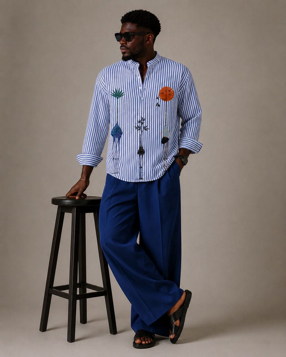 Asabeahalm's tweet photo. The Stature two piece set  is crafted for the modern gentleman who values timeless design and effortless sophistication. Finished with our signature artwork and tailored for comfort, it’s a statement in every setting
Made to order. Designed to last.
#AsabeaHalm #AHMen #MensStyle https://t.co/f5djHyOR00