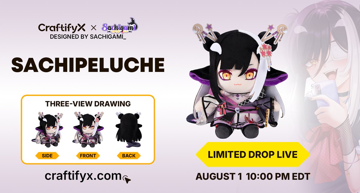 craftifyxco's tweet photo. A guardian deity who embodies the balance between light and darkness, peace and justice. Small in size, but always watching over those she protects. 🐋✨

Would you bring this little guardian home? 💙

Designed with @Sachigami_ 

👉Take her home:https://t.co/VRfKGQpRG0

#CraftifyX #CraftifyXPlushie