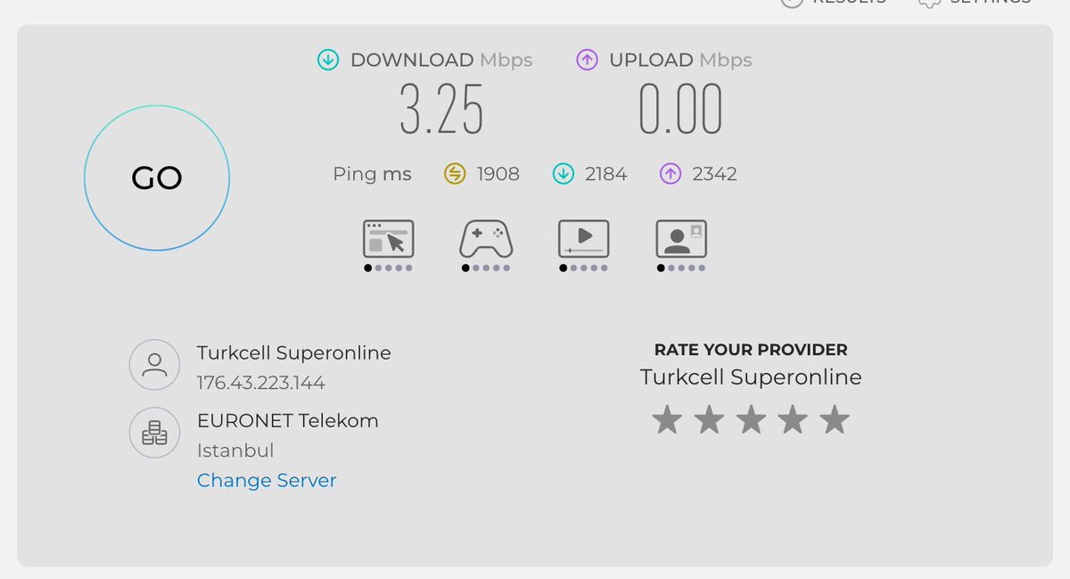 adnerdgn's tweet photo. Tam bir aydır internetimizin hızı hızla geriye doğru gidiyor. Bu gün yaptığım testte 20 dakika ile aldığım değer... Caddede fiber internet var ve 150 metre mesafedeyiz. İnternette taş devri... https://t.co/ShwuUKmxlG