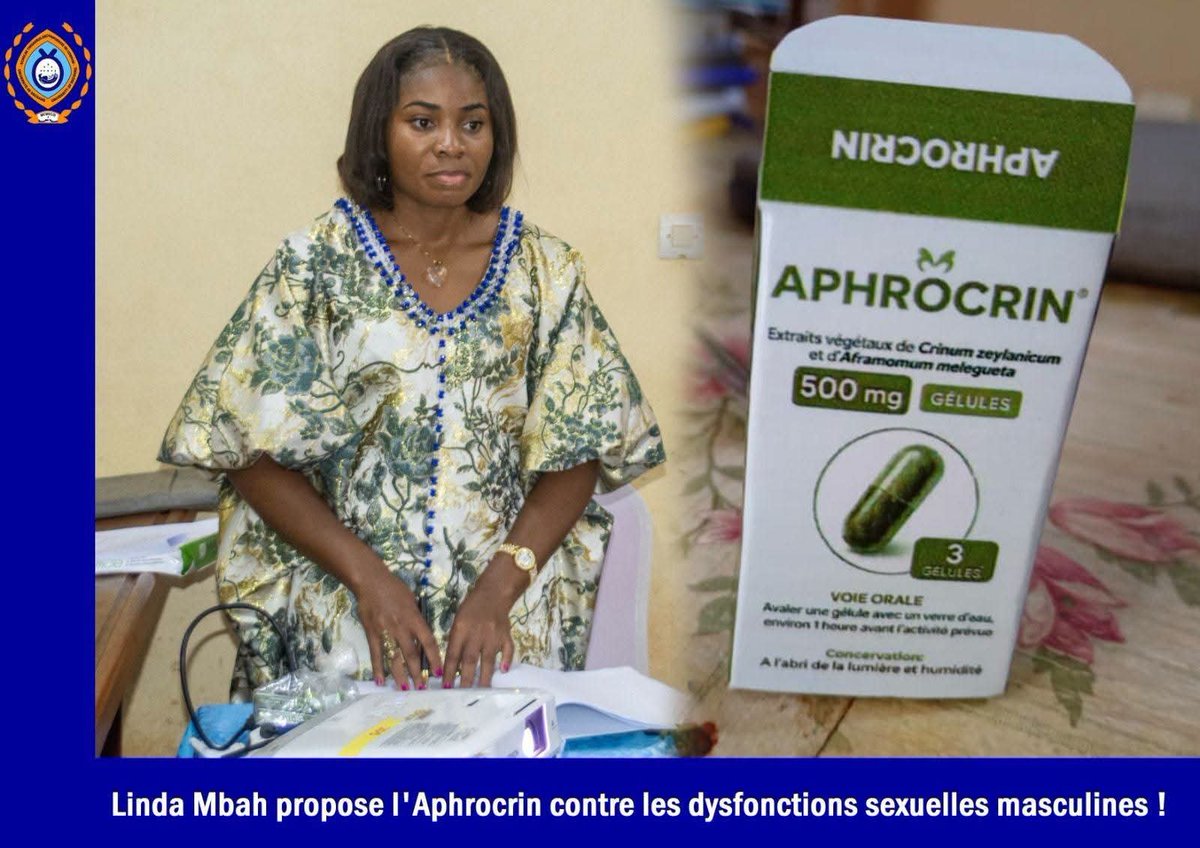 TheCameroonianZ's tweet photo. 🇨🇲 Innovation pharmaceutique à l'Université de Dschang :

Le Dr Linda Abieme Mbah a formulé l'« #Aphrocrin », médicament à base de plantes locales, contre les dysfonctions sexuelles masculines, qui touchent 57% des hommes.

*D'autres études restent nécessaires avant homologation https://t.co/uMQf61CF2N