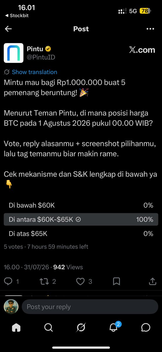 Assalafyy23's tweet photo. @PintuID Harga di kisaran $60K - $65K pada 1 Agustus mencerminkan titik temu antara optimisme dari masuknya modal institusi dan sinyal undervalue, dengan kehati-hatian dari risiko makroekonomi dan pola historis yang bearish. #AplikasiPintu @MBayuWijayaSM https://t.co/yf3gMeqCdo