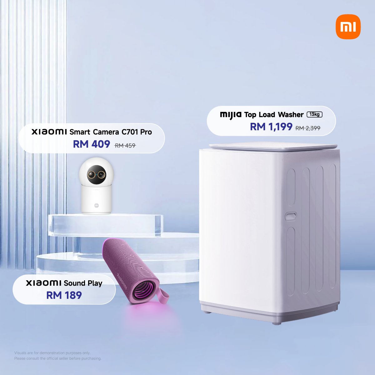 XiaomiMalaysia's tweet photo. July was packed with smarter living. ✨
From from Mijia Top Load Washer 13kg to Mijia Compact Portable Electric Air Compressor...designed to upgrade every corner of your everyday life.

💬Which new launch is your favourite? 
📌 Get yours now: https://t.co/hutVsbL3HN

#XiaomiMalaysia #SmartLiving #InnovationForEveryone