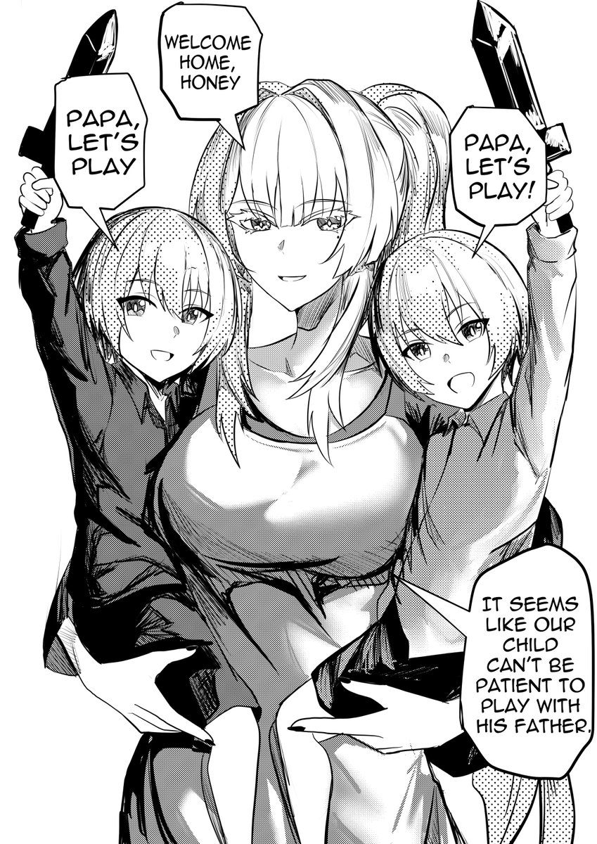 Zakari_Kazuyuki's tweet photo. Hiyuki and her twins when Rover came home https://t.co/QLw4DRF8oO