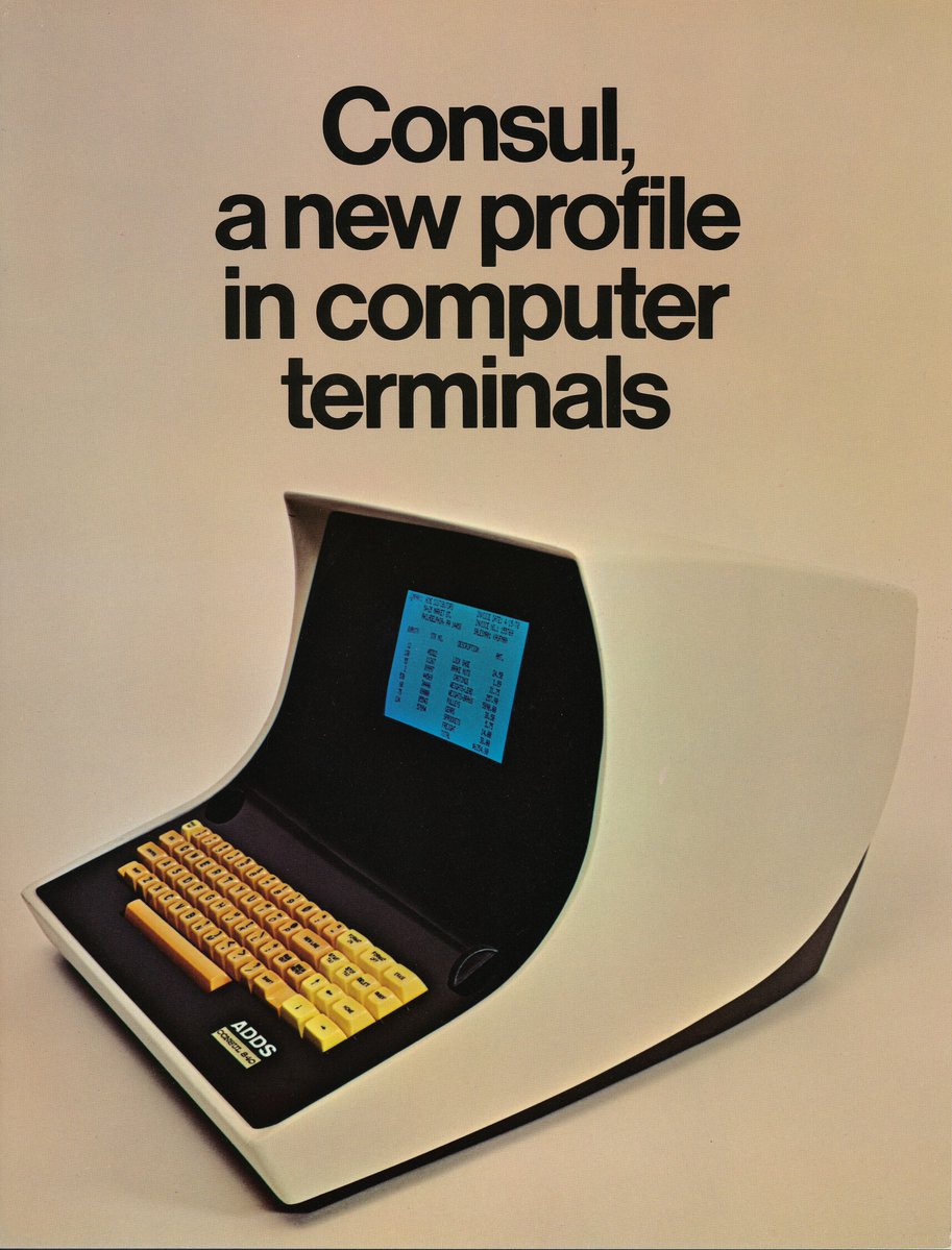 VintageMags's tweet photo. Consul Computer Terminal 1974. https://t.co/E9iyxK6ig3