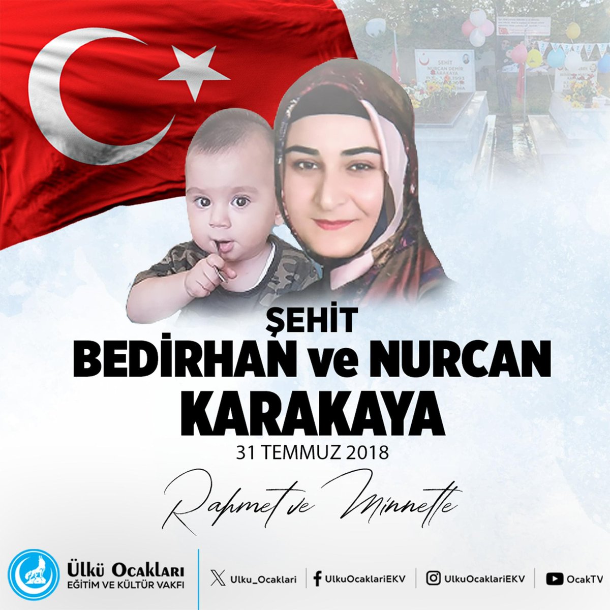 CemTutsoy's tweet photo. 31 Temmuz 2018'de hain terör örgütü Pkk tarafından kalleşçe şehit edilen 10 aylık Bedirhan bebeği ve annesi Nurcan KARAKAYA'yı rahmetle anıyoruz.
Ruhları şad, mekanları cennet olsun. https://t.co/hhYnHbaU6l