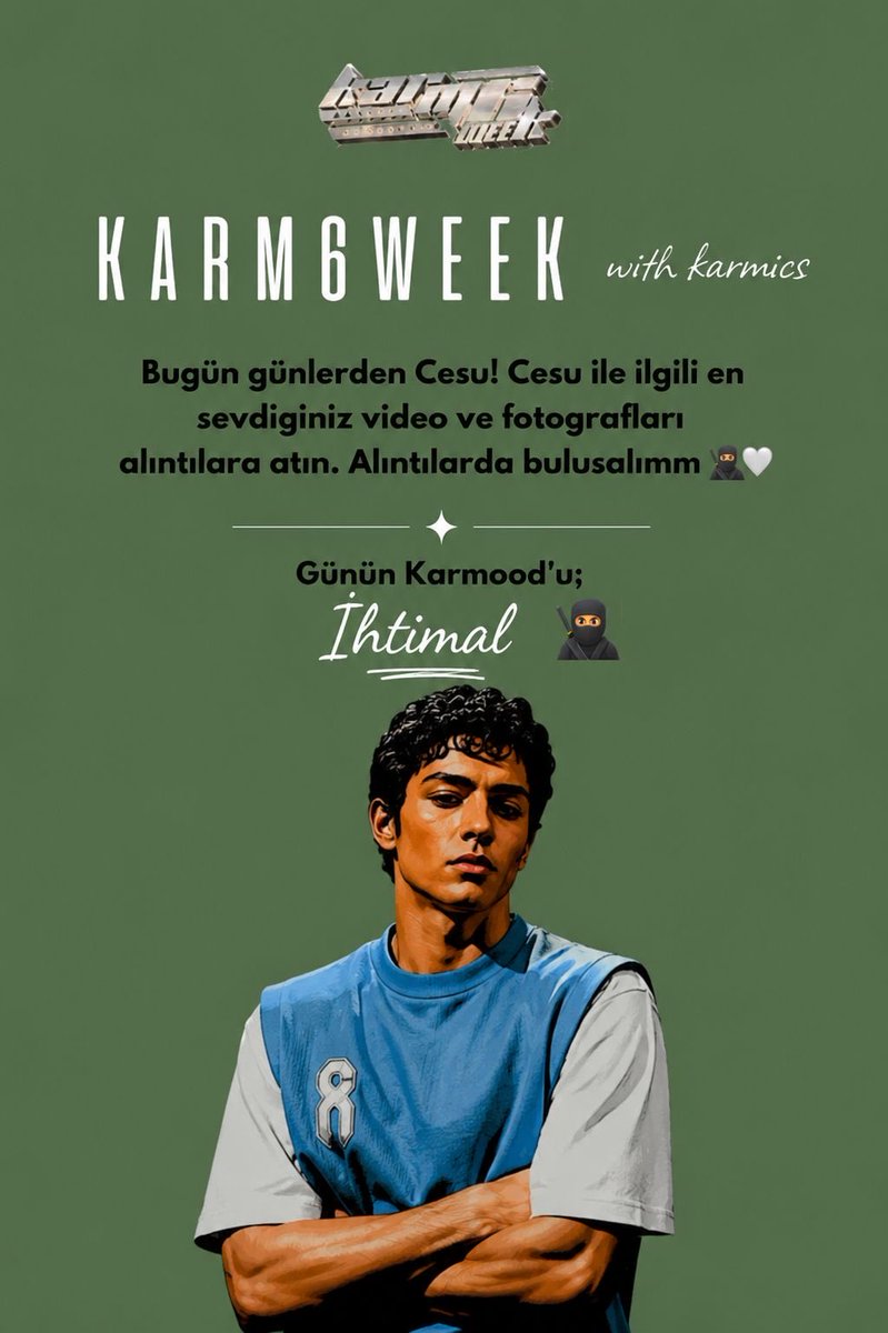 ADlLCAN's tweet photo. Karm6Week 5. günüyle burada!

Bugün günlerden Cesuku 💚

Günün Karmood’u: #ihtimal

Ayrıca İhtimal ve Serotonin EP’deki diğer parçaları streamleyebileceğiniz playlist linkini de bırakıyorum 👇❤️‍🔥
https://t.co/Gx8J5x0mxR https://t.co/Fo88MQIzgb