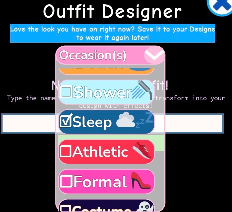 AccountGoo41778's tweet photo. Royale High

Secret Sleep Outfit EXP Tip: 

- Save an outfit with the Sleep occasion turned on, then load it at 11:30 PM to receive 15 EXP.

#royalehigh
#royalehighcampus4 https://t.co/WE7YuGKn4Y