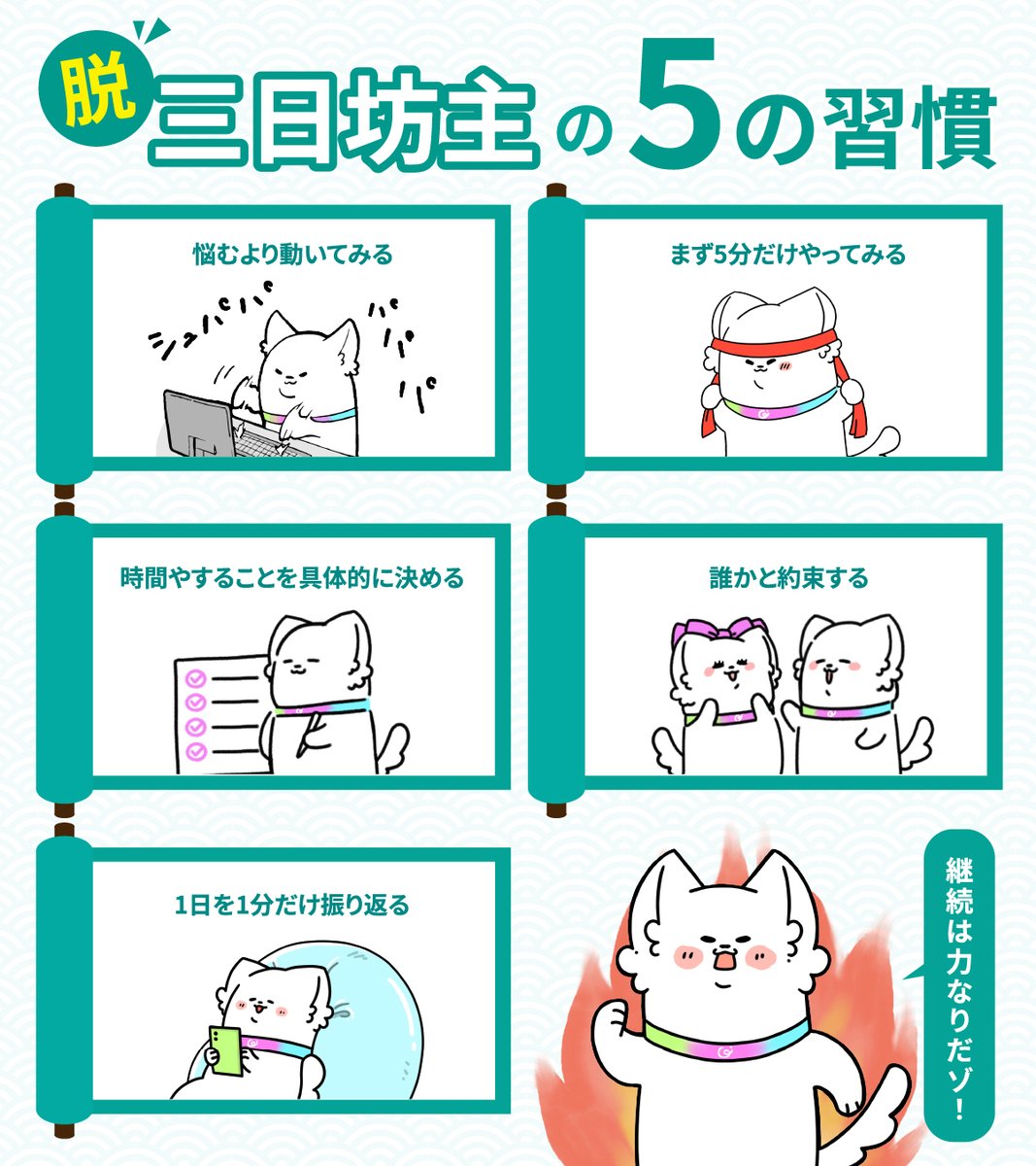 one_marke's tweet photo. 「また三日坊主になった…」
を卒業する5つの習慣

継続は力なり、
まずはここから始めてみませんか?
#ONEマーケ https://t.co/MjLAFuK3WQ