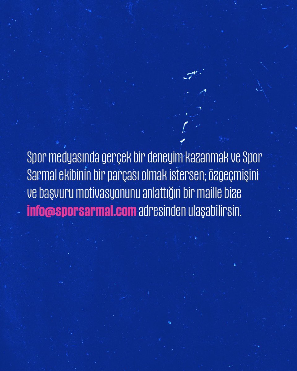 sporsarmal's tweet photo. Sarmal’da daha sık voleybol içeriği üretmek istiyoruz! Yeni gönüllü içerik editörleri arıyoruz… 💙
✉️ Bize yazın: info@sporsarmal.com https://t.co/aZ5TLET8Or
