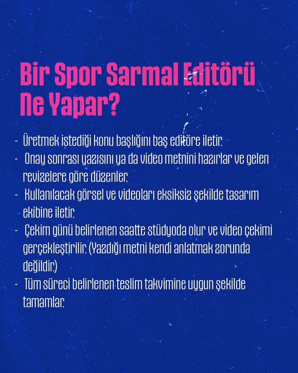 sporsarmal's tweet photo. Sarmal’da daha sık voleybol içeriği üretmek istiyoruz! Yeni gönüllü içerik editörleri arıyoruz… 💙
✉️ Bize yazın: info@sporsarmal.com https://t.co/aZ5TLET8Or