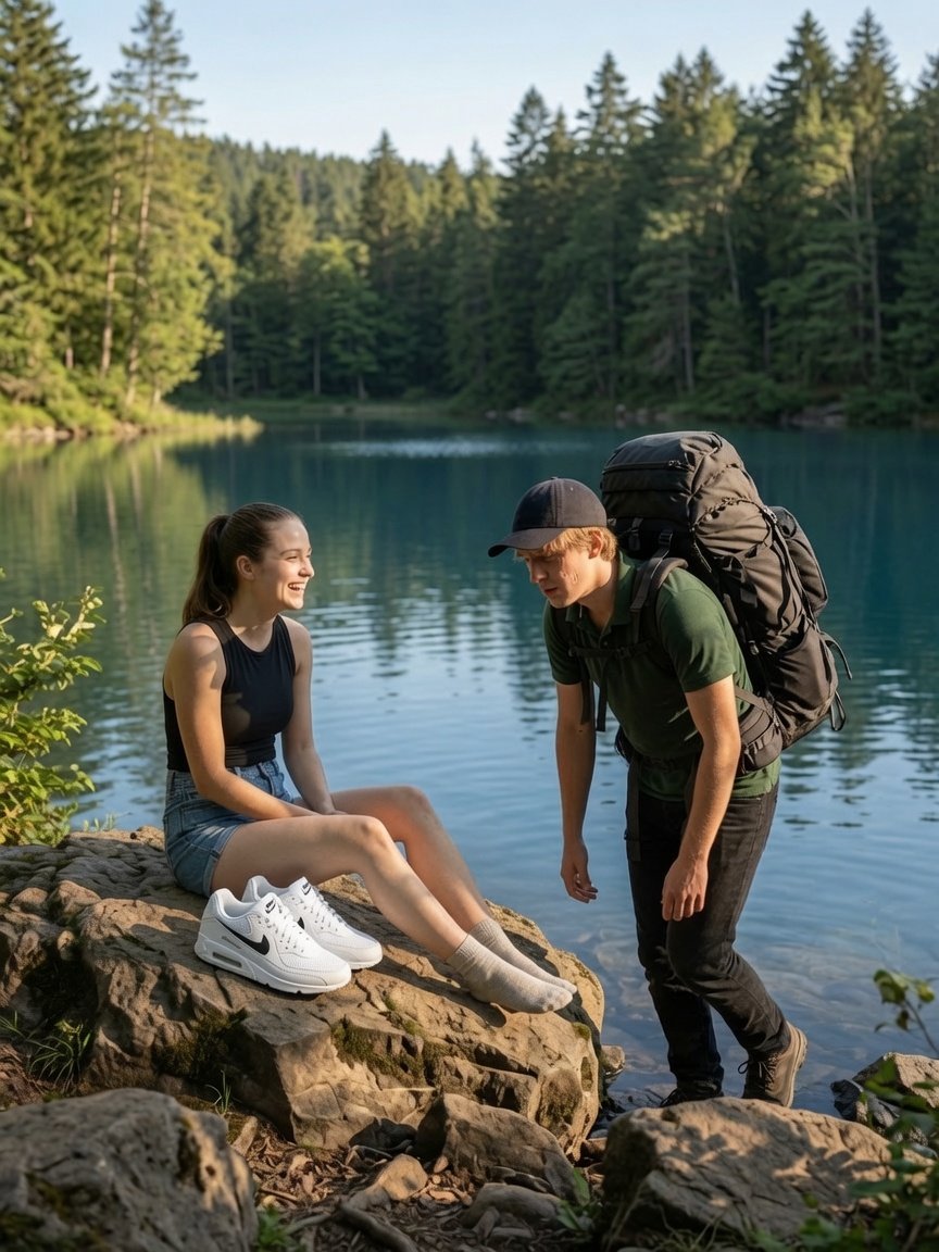 MarkoHein2's tweet photo. Stan is always fascinated by the socks of his mistress Hannah. He loves her feet and does everything a slave can do for his mistress. They are on a nice camping trip to enjoy the nature and femdom https://t.co/L3cjLvZTR5