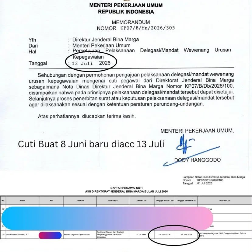 P3gEl's tweet photo. Menteri PU bantah idu pegawai wafat imbas cuti tak disetujui hoakh.

Warga thread langsung SS history 🙄 https://t.co/DIjye4oeld