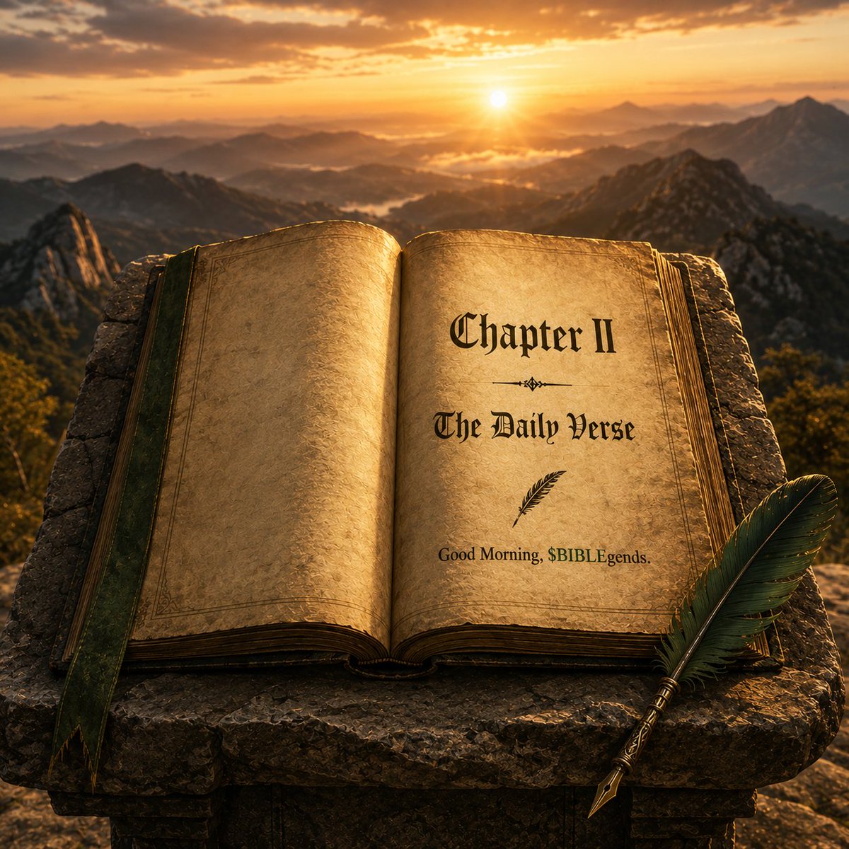 RHoodbible's tweet photo. Good morning, $BIBLEgends ☀️📜

Another day.
Another verse.
Another page written on-chain.

The scripture doesn't sleep.
Neither does the community.

Let's make today's chapter one they'll remember.

$BIBLE https://t.co/pLW0VYaCnO