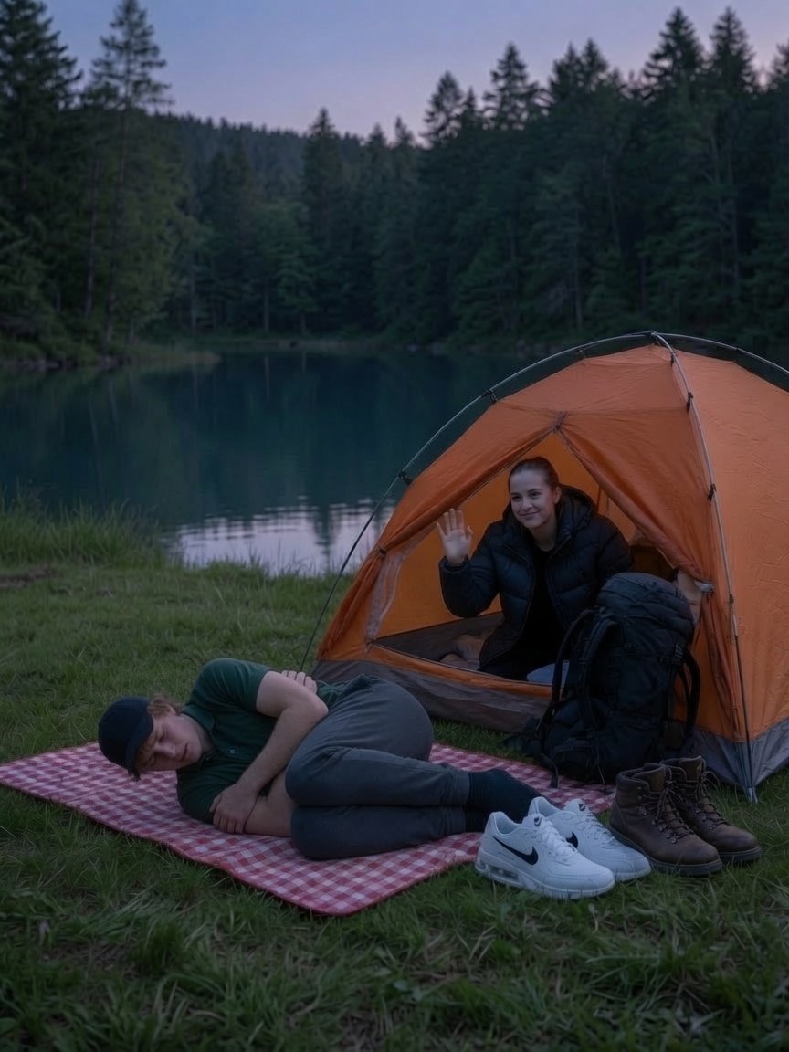 MarkoHein2's tweet photo. Slave boy Stan has to suffer on the camping trip with his mistress Hannah 😙 Would you have liked it to smell and rub her feet? https://t.co/aZMiAA61QO