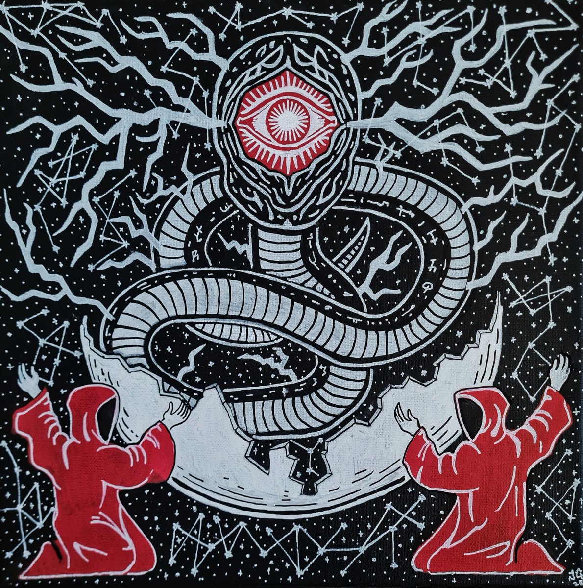 urorganism's tweet photo. Haunted Embryos of the Void
30x30cm. Acrylic ink on canvas.
#Art #darkart #occult #horror #macrocosmos #disturbing #nightmare https://t.co/ZJzY6sEkd4