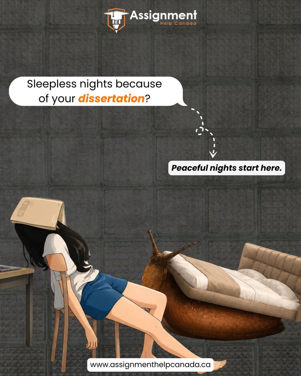 Assignment_CA's tweet photo. Is your dissertation giving you sleepless nights? You’re not alone. Research, writing, and deadlines can feel overwhelming but you don’t have to lose your peace over it. 

📩 Chat with us!
.
.
.
#assignmenthelp #essaywriting https://t.co/okGXkXwWXq