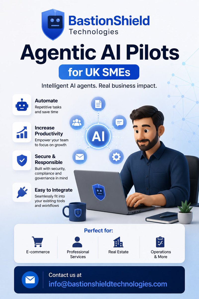 bastionshield's tweet photo. Your first AI agent probably won’t fail because of the model. It’ll fail because you automated the wrong process. Get the process right first, the AI comes second

That’s how UK SMEs move from AI experiments to measurable ROI

#AgenticAI #AIForBusiness #UKSMEs #BusinessAutomation https://t.co/xQq2RdOfRQ