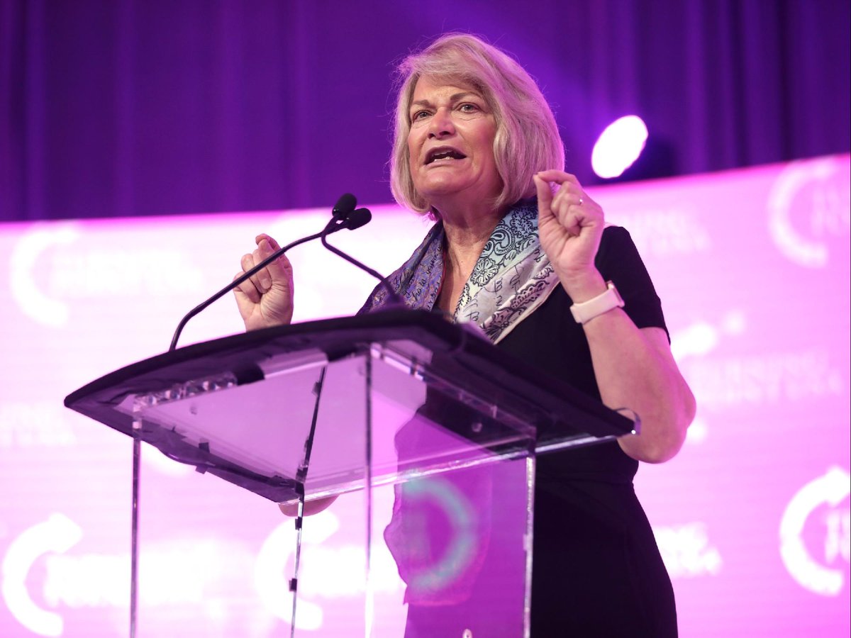 CoinMarketCap's tweet photo. LATEST: 🇺🇸 Senator Cynthia Lummis says she is "tired of being played" on the CLARITY Act, telling Crypto In America, "My bipartisan ecumenical enthusiasm has been drained, and it's time to vote." https://t.co/jKhu1sOXqh
