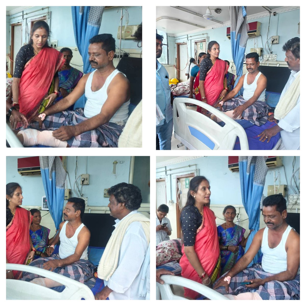 reddysac's tweet photo. *గుంతకల్ నియోజకవర్గం*
Life line హాస్పెటల్ నందు ysrcp సీనియర్ నాయకులు జెక్కల చెరువు నాగరాజు గారు బైక్ ఆక్సిడెంట్ అయి కాలు వీరిగిన విషయం తెలుసుకున్న *ysrcp అనంతపురం జిల్లా ఉపాధ్యక్షులు శ్రీ. గౌ"నైరుతి రెడ్డి* గారు life line హాస్పెటల్ నందు పరామర్శించారు....
మరియు.జక్కల చెరువు ఇబ్రహీం mptc నాగప్ప, హనుమంతు, అనిల్