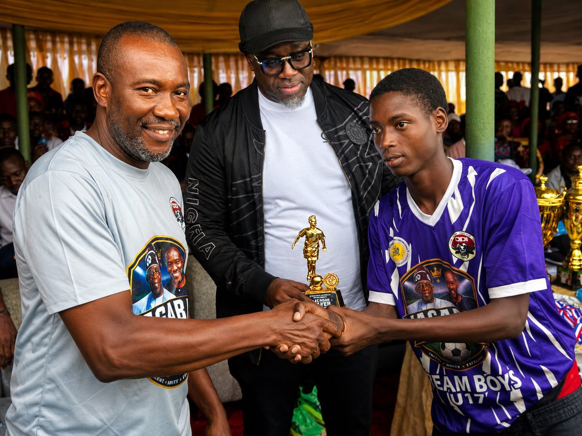iccbayelsa1's tweet photo. The Grandfinale of the 2026 JAGABAN Football Tournament was a success! 

Special appreciation to our esteemed guests. 

Congratulations to the victorious teams and a heavy commendation to the sponsor and Chief host of the tournament- Engr. Preye Aganaba (MNSE) @preyeaganaba https://t.co/8LCXvK2a9f