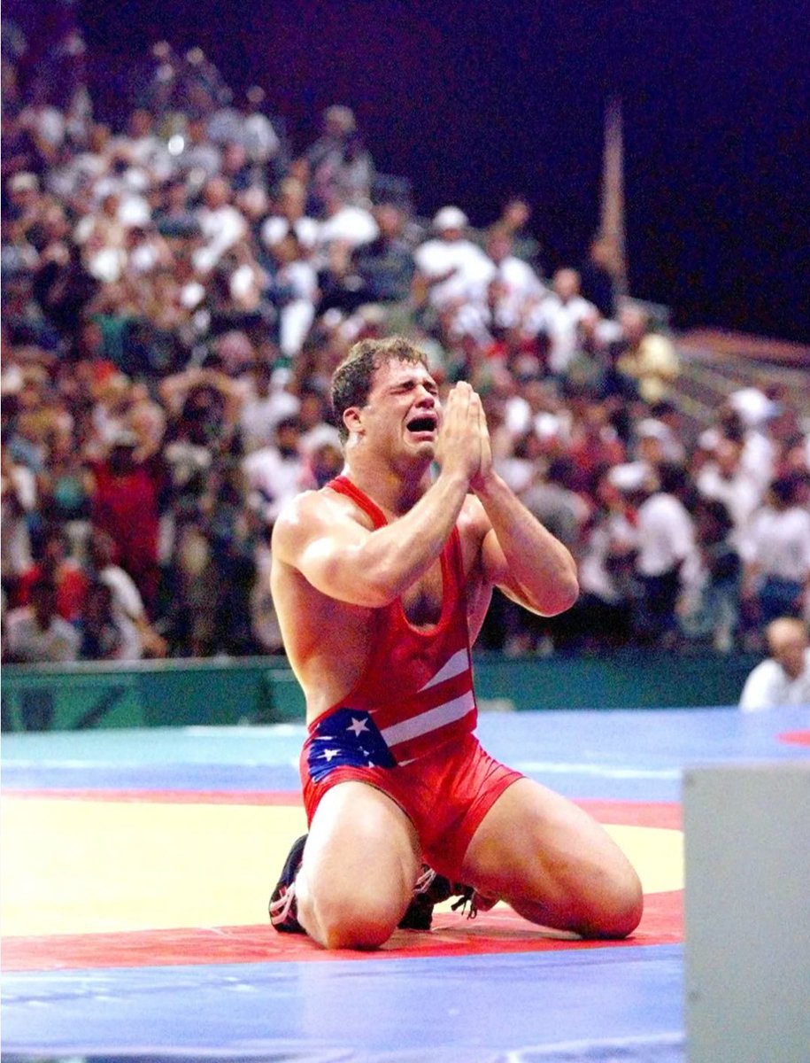 RealKurtAngle's tweet photo. 30 Years Ago Today🏅

It’s hard to believe that it’s been three decades since I stood on that podium, proudly winning the Gold Medal against Abbas Jadidi. Coming from humble I grew up a laborer’s son from Dormont Pittsburgh, I never imagined my dreams would ever come true.

This journey has taught me that discipline beats excuses every time. All you need is a dream, and anything is possible. I didn’t just represent my hometown and my college, I proudly wore the colors of the United States of America on my heart, driven by blood, sweat, tears, and even a broken neck.

Looking back, if I had the chance to do it all over again, my answer would always be a resounding LET’S GO!

Here’s to every athlete dreaming big....never give up, keep pushing, and make your dreams a reality! 🇺🇸💪#Happy30YearsOfGold