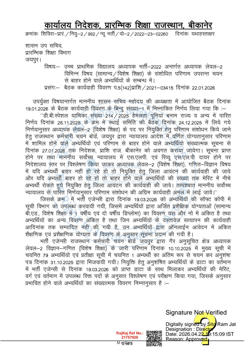 ideeprai_'s tweet photo. 10 माह से लंबित,
बिना गलती के पीड़ा भुगत रहे निर्दोष अभ्यर्थियों की नहीं सुन रहा विभाग ना प्रशासन
खुद निदेशालय ने अप्रभावित माना फिर भी नियुक्ति मे देरी?
@RajCMO @madandilawar @BhajanlalBjp @RajGovOfficial @BJP4Rajasthan @rajeduofficial @Bhajanlalofc @RajGovOfficial @PMOIndia https://t.co/fIIbPnLe7x