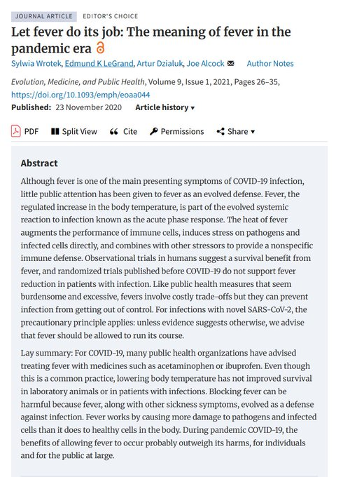 JamieAA_Again's tweet photo. It's as if fever is a natural detox mechanism that the body is completely in control of to clean itself.   It's as if that stopping this natural mechanism might not be good and might lead to further issues down the line?

https://t.co/ntCUyfV1cC https://t.co/OiiVUkxArD