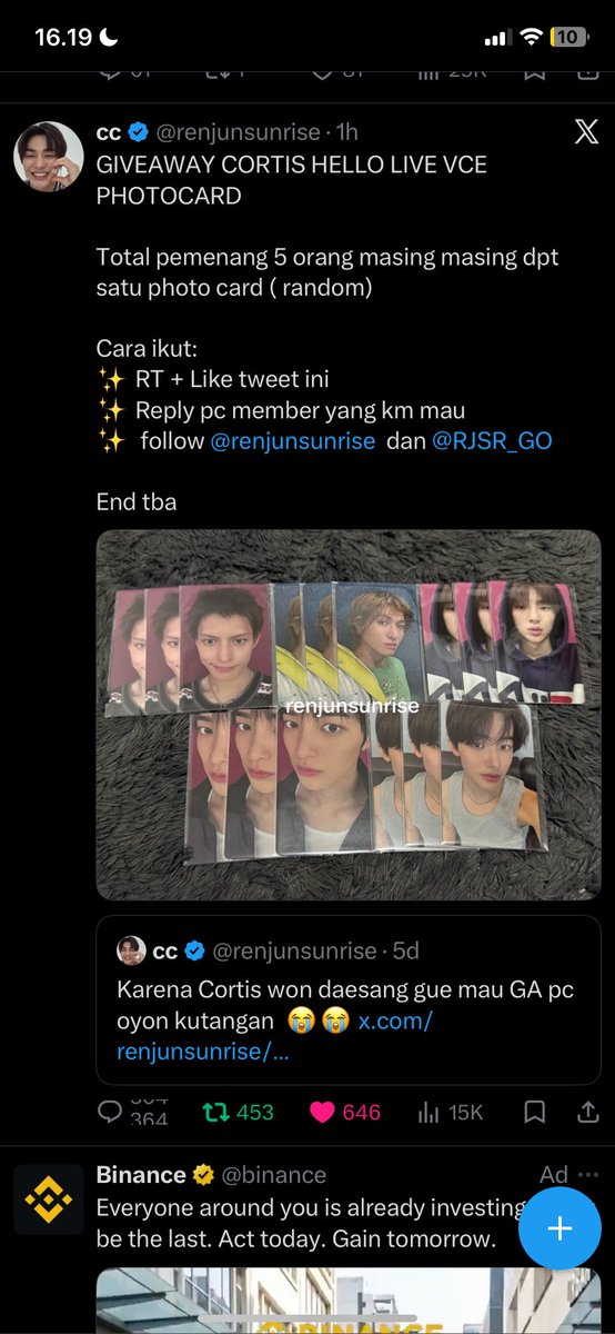 dailyeror's tweet photo. @renjunsunrise @RJSR_GO Halo kak terima kasih sudah mengadakan giveaway cortis ini, aku mau pacarku kak yang namanya martin😗 makasih ya kak love u https://t.co/tP2l0mhEqn
