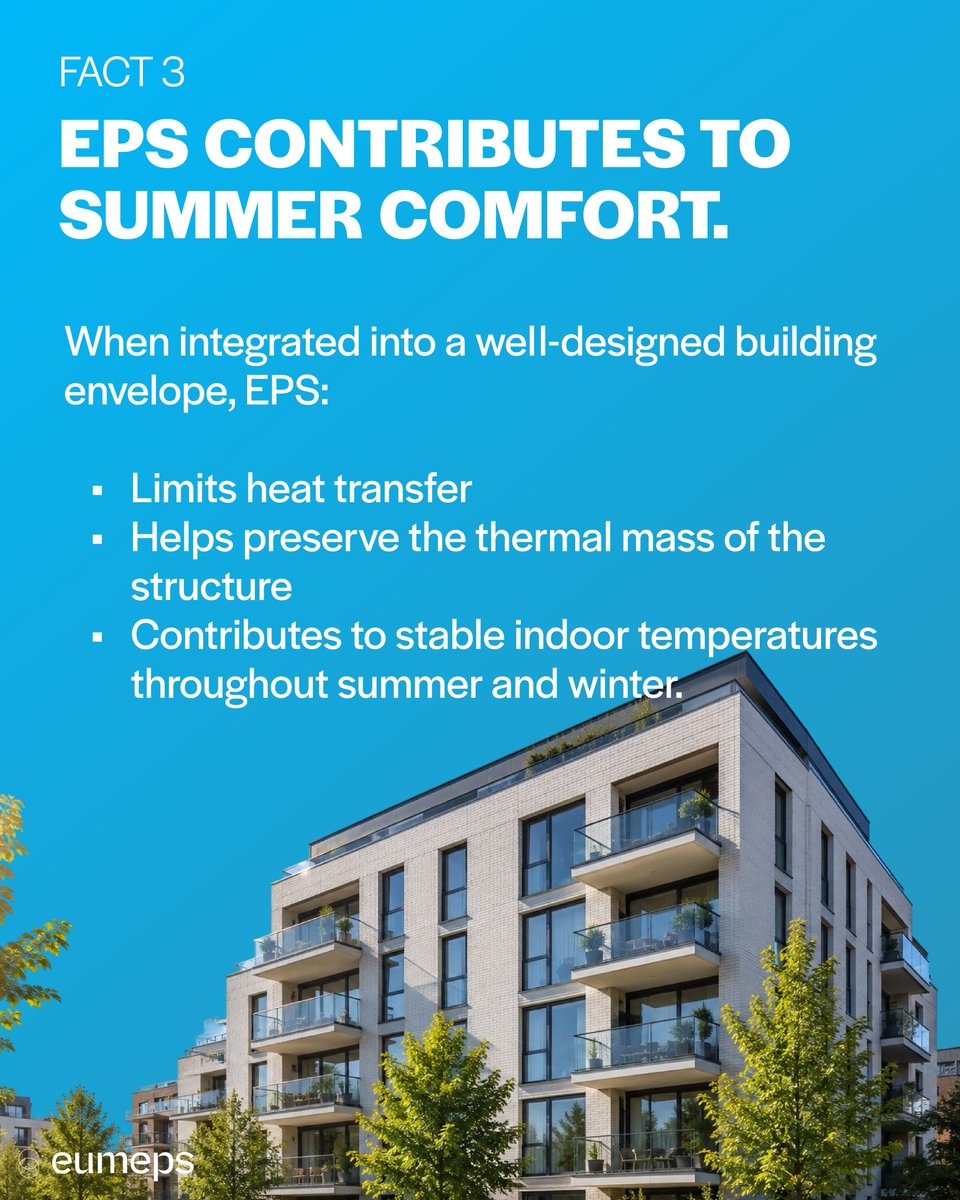 PubAffairsEU's tweet photo. 🔊 New @EUMEPS article!
✅4 Facts about summer comfort.
👉Learn more about the ongoing discussions around insulation and summer comfort: https://t.co/40o2Lh3Odn
#SummerComfort #BuildingPerformance #EnergyEfficiency #BuildingInsulation https://t.co/Mj0sQpiLeV