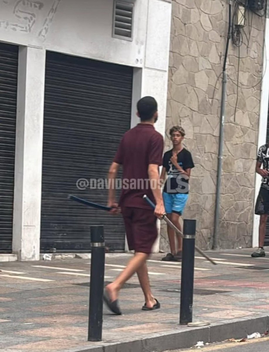 andrea_economia's tweet photo. No Irene, no puedes tratar como persona a un individuo que se toma la libertad de pasearse con una catana por la calle. 

Una persona que va con una catana es un animal dispuesto a todo para sobrevivir. 

Tenemos lo que nos merecemos. https://t.co/sokJJGcLtr