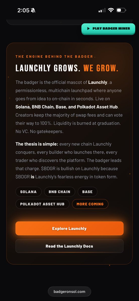 Badger_launchly's tweet photo. @JR5_Crypto We need more than that. https://t.co/NZVUQ2AV3w Maybe a review and shout out may suffice. https://t.co/bhYKNUr72H