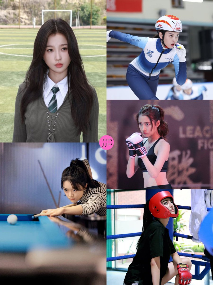 C_EntWomen's tweet photo. 5 dramas about women building career through sports
#YuShuxin #ZhaoJinmai #SongZuer #GuanXiaotong #Dilraba

1️⃣ Road to Success 
"Road To Success" tells the uplifting story of Lin Wan Xing, a bright psychology Ph.D student who returns to her hometown and takes a job as a sports equipment manager for a high school soccer team. Caught in the crossfire of her own life path derailment and the team's many problems, she choses to not give up. Through mentorship and determination, Lin Wan Xing rebuilds the struggling team as she partners with their coach and embarks on a journey of career growth and personal healing.

2️⃣  Amidst a Snowstorm of Love
"Amidst a Snowstorm of Love" shows the healing story of Yin Guo, a well-known professional billiards player who travels to another city for a tournament. During a snowstorm, she meets a former snooker champion and builds a new relationship as she learns how to balance professional and personal life. Yin Guo explores the possibilities brought by the new bonds she forms while also investing her efforts into making an unforgettable participation at the billiards competition.

3️⃣ To Fly With You
"To Fly With You" follows Shen Zhengyi's heartwarming journey as a strong-willed young woman with no formal training whose passion is speed skating. Guided by tenacity, Shen Zhengyi enters a professional ice sports club despite facing her mother's strong opposition and people's skepticism. She eventually teams up with a top skater and gradually learns how to deal with training requirements, team rivalry and overall sportsmanship to successfully master short-track speed skating.

4️⃣  Sweet Combat
"Sweet Combat" narrates the empowering journey of Fang Yu's, a heiress to a conglomerate who goes against everyone's expectations and decides to follow her lifelong dream of becoming a boxer. As she becomes the number 1 MMA (mixed martial arts) fighter, Fang Yu doesn't conform on seeing it as her ending, but rather as her starting point, making herself the star at many competitions and nurturing deep relationships with other people who love fighting as much as she does.

5️⃣ Hot Girl
"Hot Girl" follows the fierce Guan Xiaodi, a rebellious young woman who joins a bodyguard training center where she learns boxing and martial arts. The combat skills learned at the training center by Guan Xiaodi give her a unique chance to transform her life as she is challenged to practice fighting with discipline for the first time in her life. Determined to build a better future, she ultimately makes new friendships, faces numerous physical tests and learns how to use her drive to become an elite bodyguard.