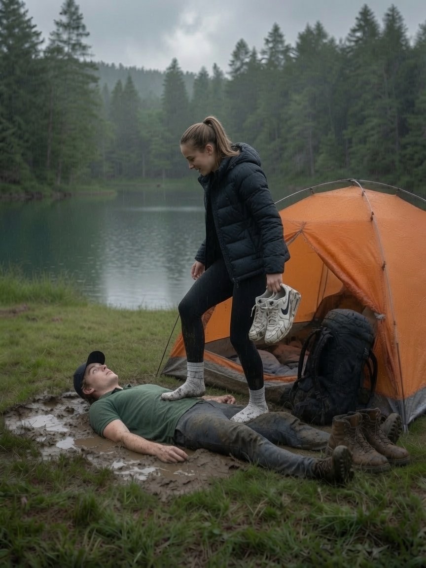 MarkoHein2's tweet photo. Slave boy Stan has to suffer on the camping trip with his mistress Hannah 😙 Would you have liked it to smell and rub her feet? https://t.co/aZMiAA61QO
