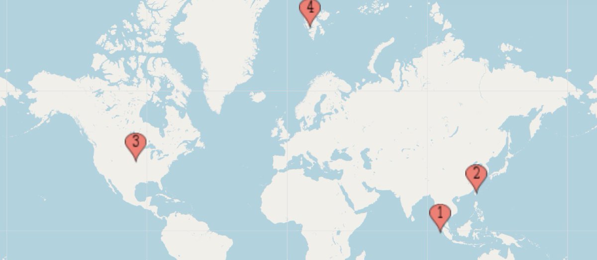 NexoRexo's tweet photo. The most North/South/West/Eastern place I've ever been to:
North: Ny Ålesund Svalbard 🇳🇴
South: Pukhet 🇹🇭
East: Shanghai 🇨🇳
West: Fargo 🇺🇸 https://t.co/sunqoEAPce