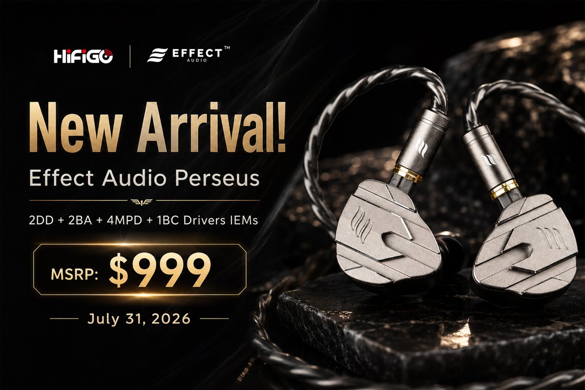 HifigoJp's tweet photo. ✨HiFiの世界に、新たな注目作が登場ー!
@EffectAudio 「Perseus」がHiFiGoに入荷しました。
音楽との距離を、より近く感じさせてくれる🎶
🔗HiFiGo: https://t.co/iw8XtjRGuk
🔗AliExpress: https://t.co/VkzRRPdUps
#HiFiGo #EffectAudio #Perseus #HiFi #オーディオ #イヤホン #リケーブル #新製品