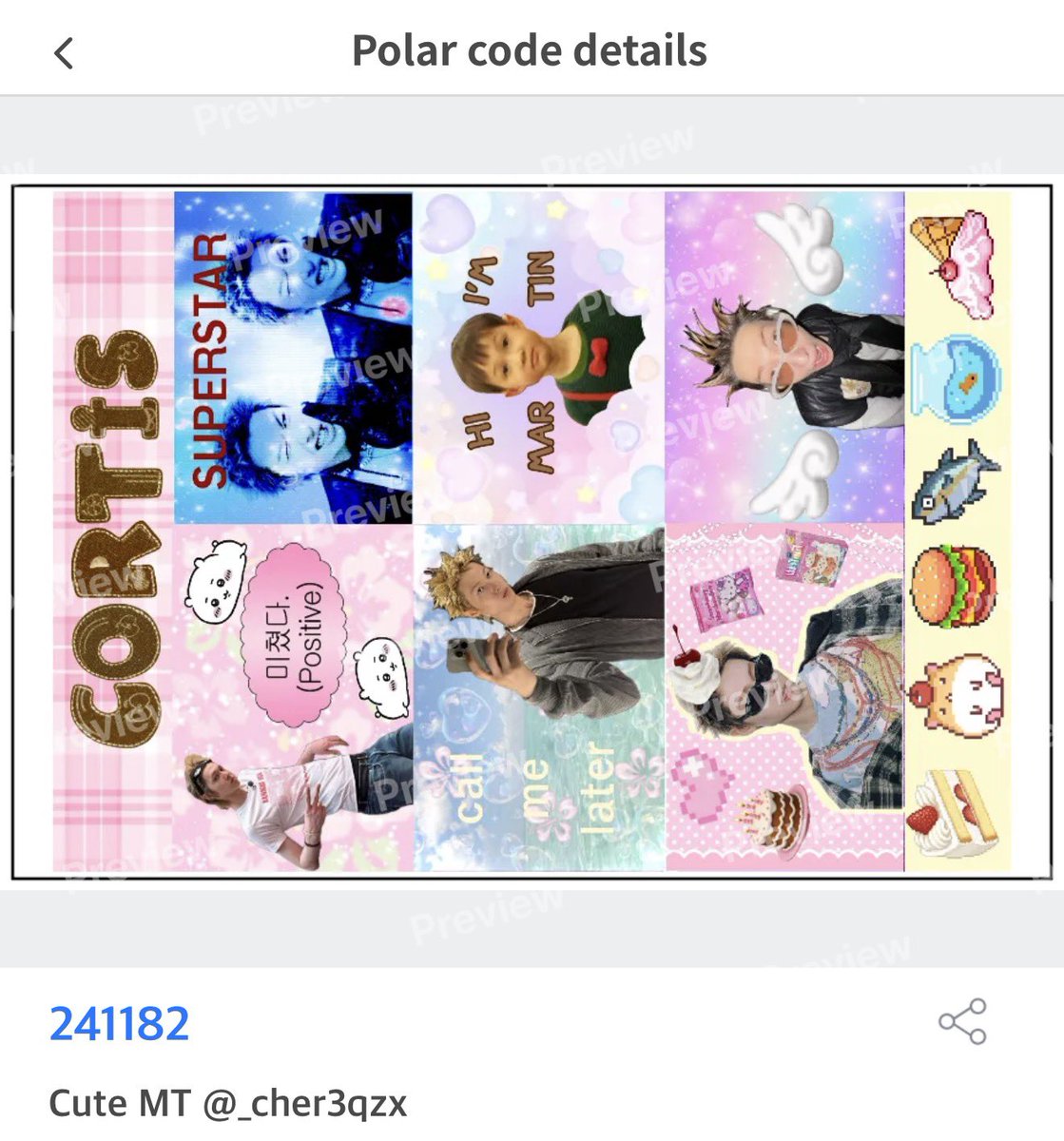_cher3qzx's tweet photo. Martin code มาแล้วคั้บ 🙌🏻🙌🏻
เค้าออกแบบมา2ลายเลยยย
เค้ากลัวคนจะไม่ชอบสีแดงกัน

วิธีการกด 1.ไปที่ตู้สติ๊กเกอร์
                  2.กดปริ้นด้วย pola code
                  3.กรอกโค้ดแล้วรอรับได้เลยคั้บ

#artworkbykuncher #cortis #MARTIN https://t.co/JdfDruj7zO