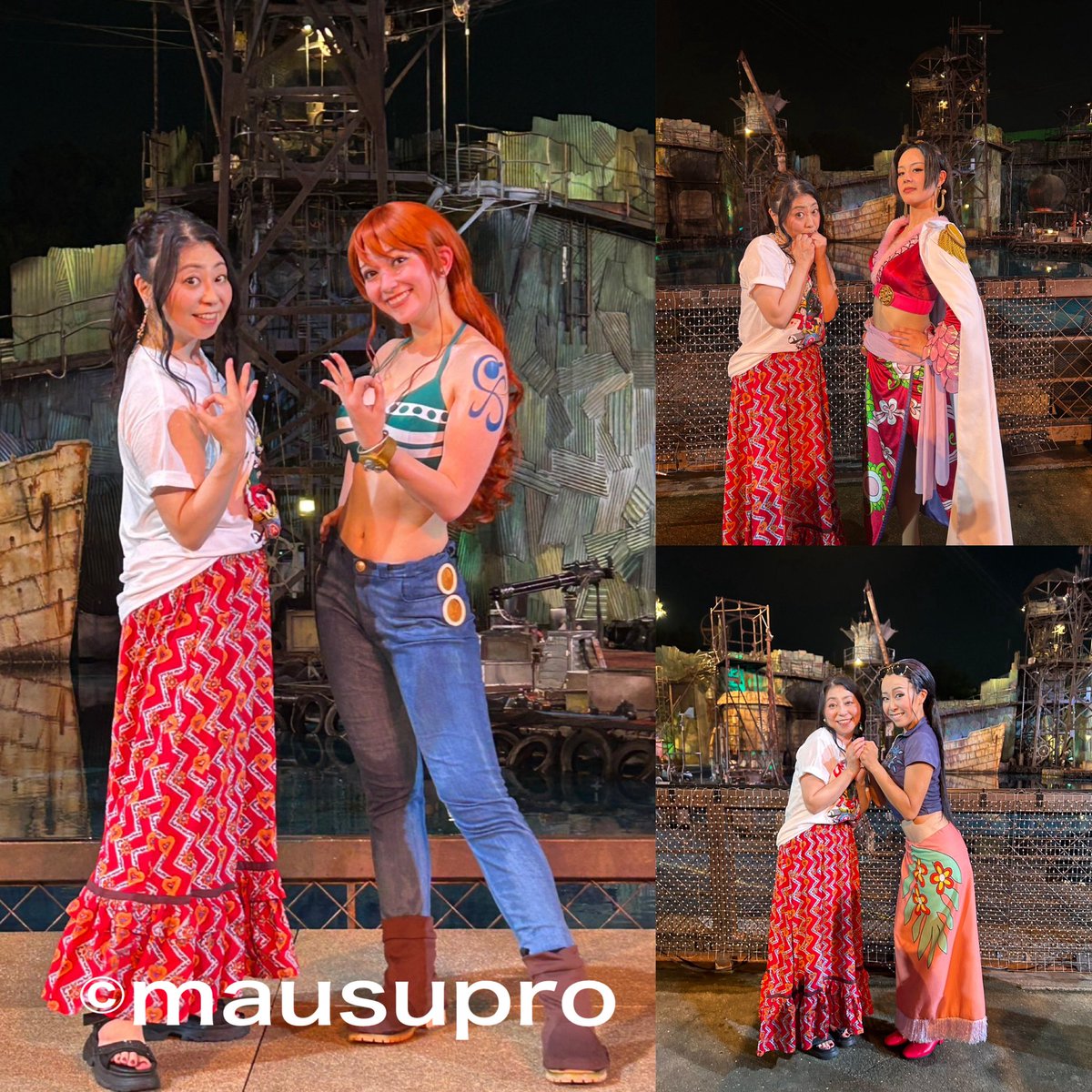 myko3031's tweet photo. ワンピース・プレミアショー2026
ナミ:岡村明美
がトークショーへ登壇させていただきました。
初日おめでとうございます！
ご来場いただきました皆さまありがとうございました！

美しきナミさん、ロビンちゃん、ハンコック様と！

#ONEPIECE https://t.co/oC3CF7qoAa