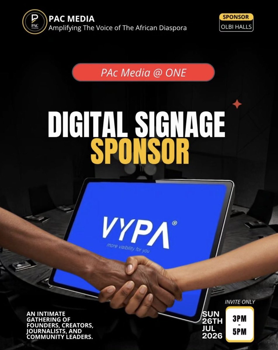 vypasignage's tweet photo. Who gets to tell our stories?
Proud to be the Official Digital Signage Sponsor of PAC Media @ ONE.
Championing visibility, representation, and the stories that shape our communities.
More Visibility for You.
#VYPA #PACMedia https://t.co/NaTxxAhvfO