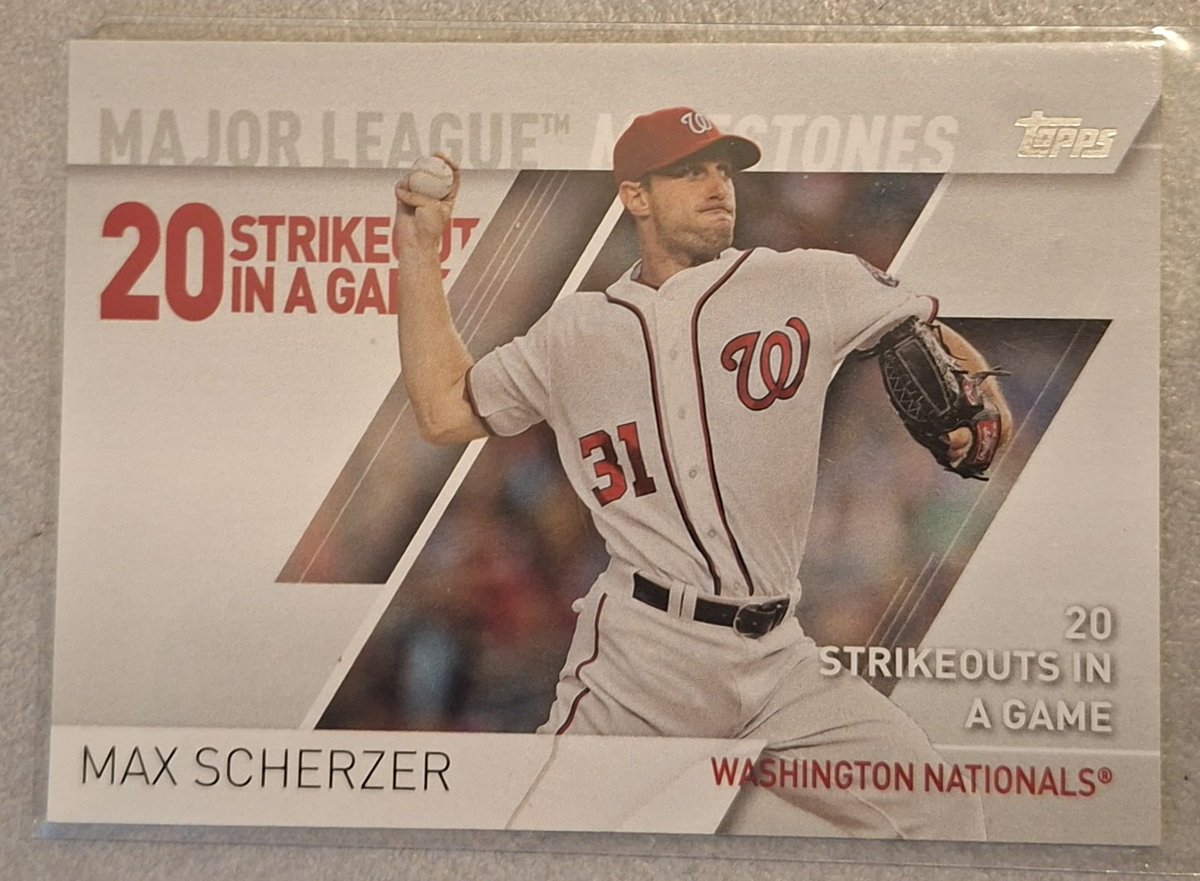 franckesnault's tweet photo. @Gylbret Blue eye Max Scherzer #31 #CardsAddict #GylbretCarsAddict #thehobby  20 strikeouts in a game https://t.co/NZaikE7Fy5