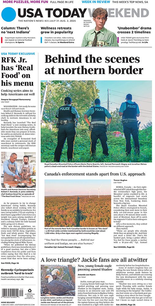In this weekend's paper: Exclusive: Trump says the northern border